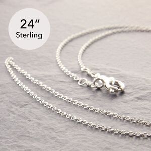24" Dainty Sterling Necklace (#1-40-1sd-sp) by Megu's Attic